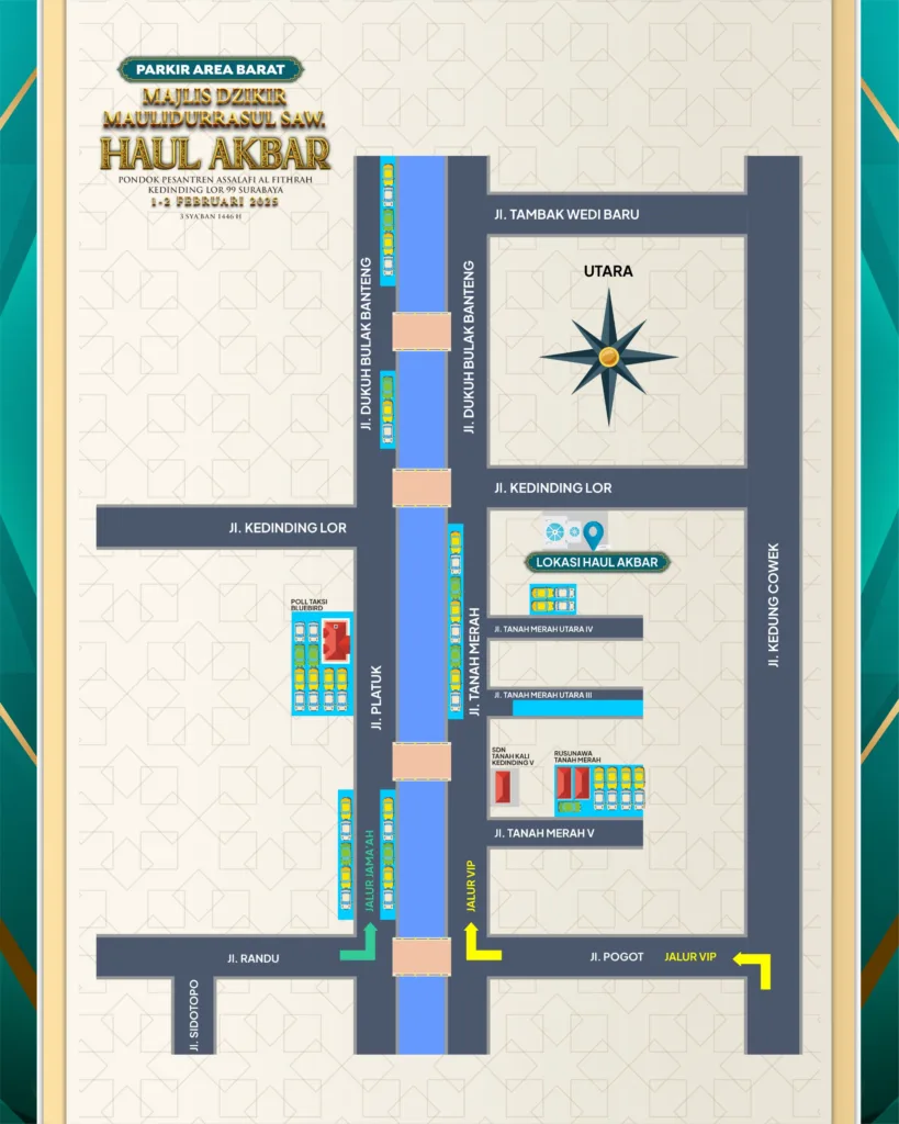 denah lokasi parkir barat